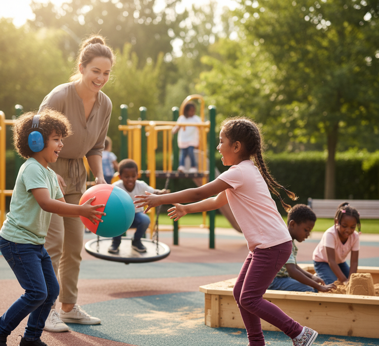 Focusing on outdoor games, outdoor activities, involving more social situations.