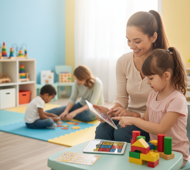 One-on-one session between ABAT and child for behavior improvement